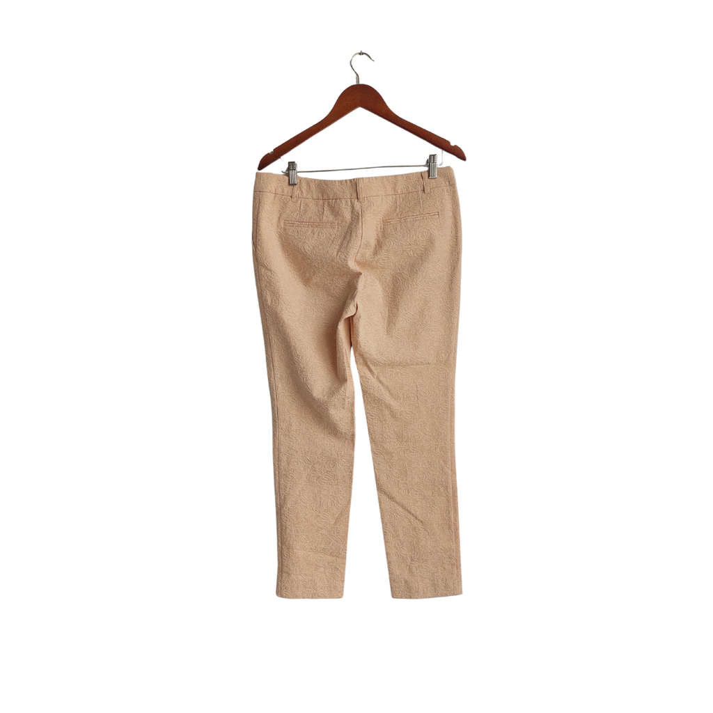 Next Light Pink Textured Print Straight Leg Pants | Brand New |