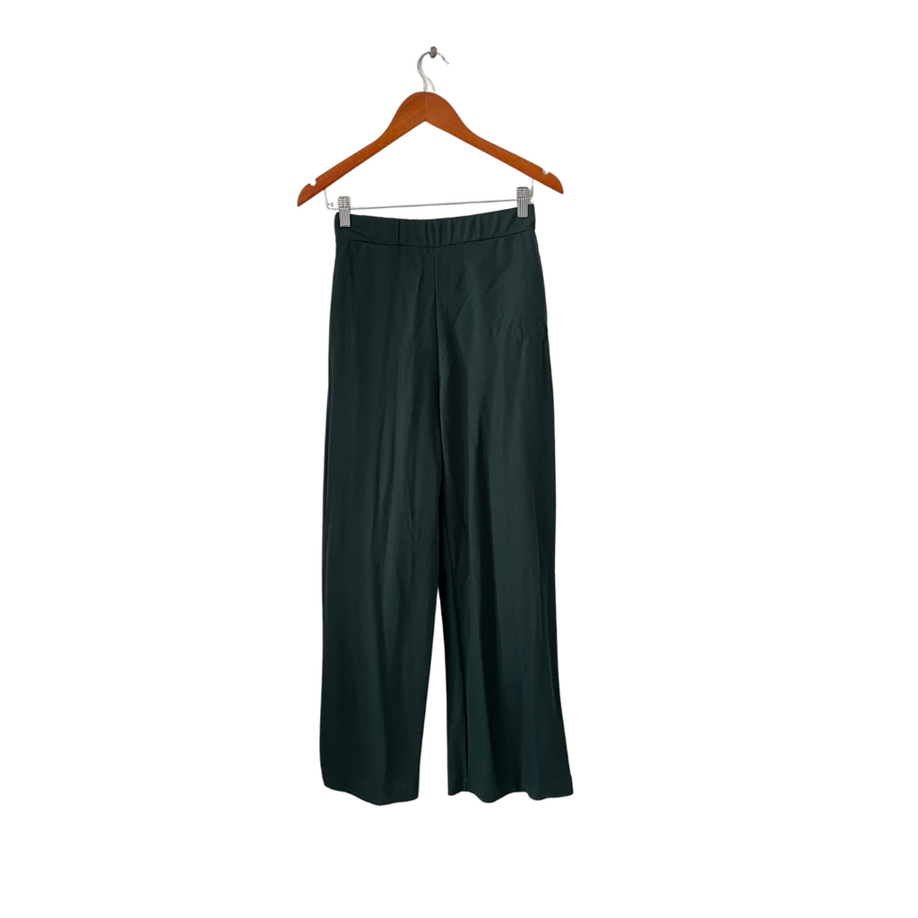 ZARA Emerald Green Wide-leg Pants | Brand New |