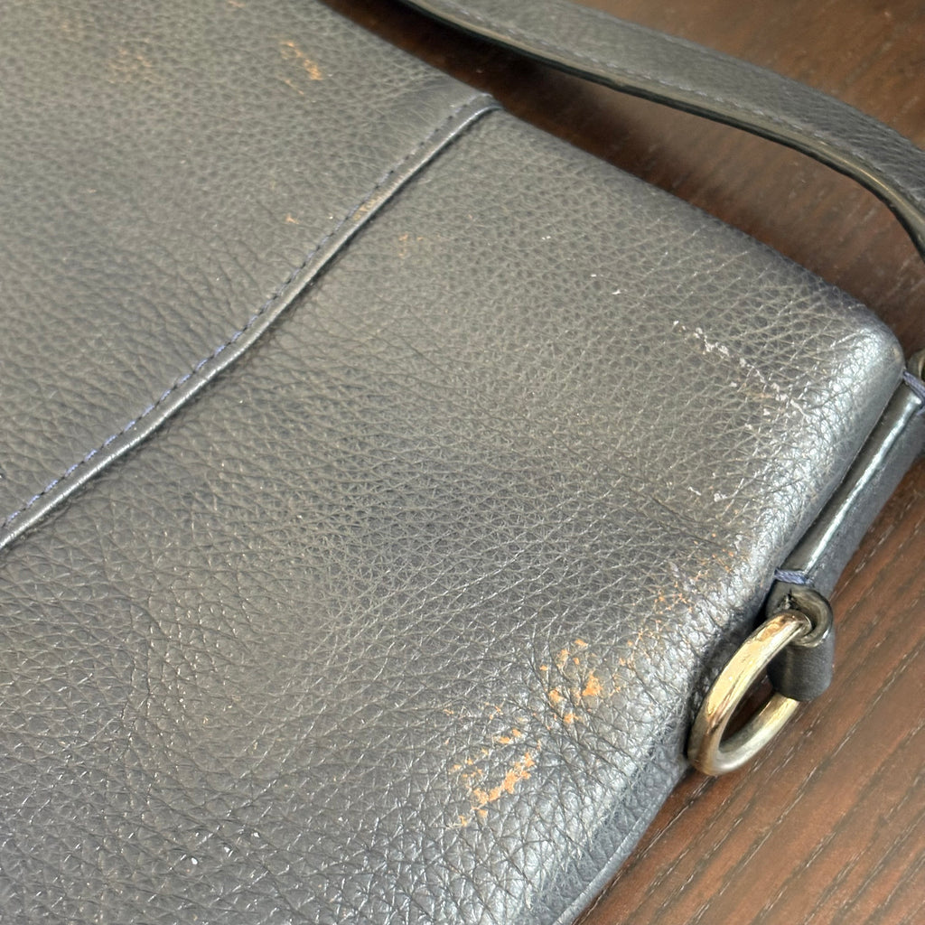 Coach Navy Pebbled Leather 'Isabella' Shoulder Bag | Pre Loved |