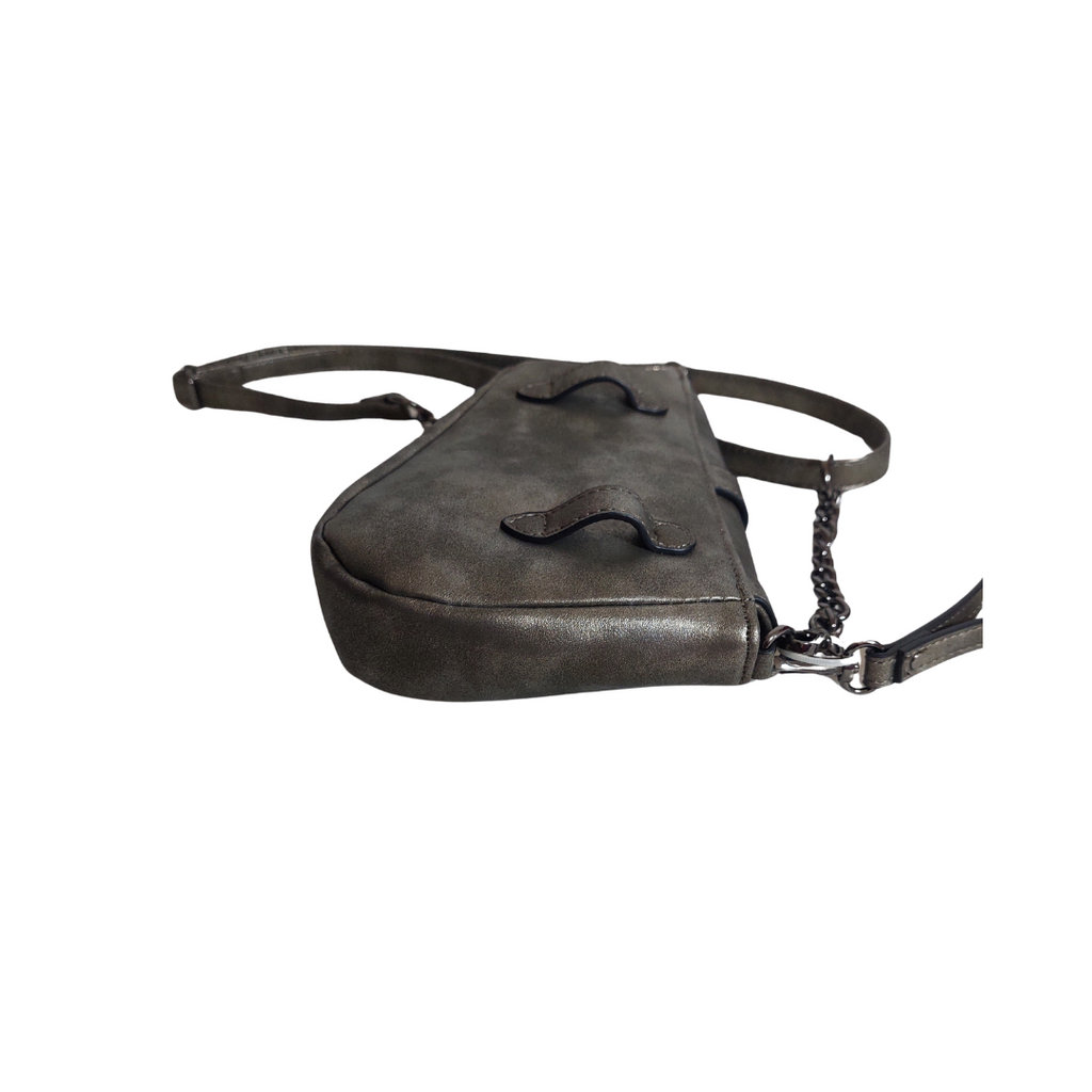 Jessica Simpson Women's Calypso Drawstring Crossbody Bag - Adjustable Chain Strap, 8" X 8.625" X 2.75"