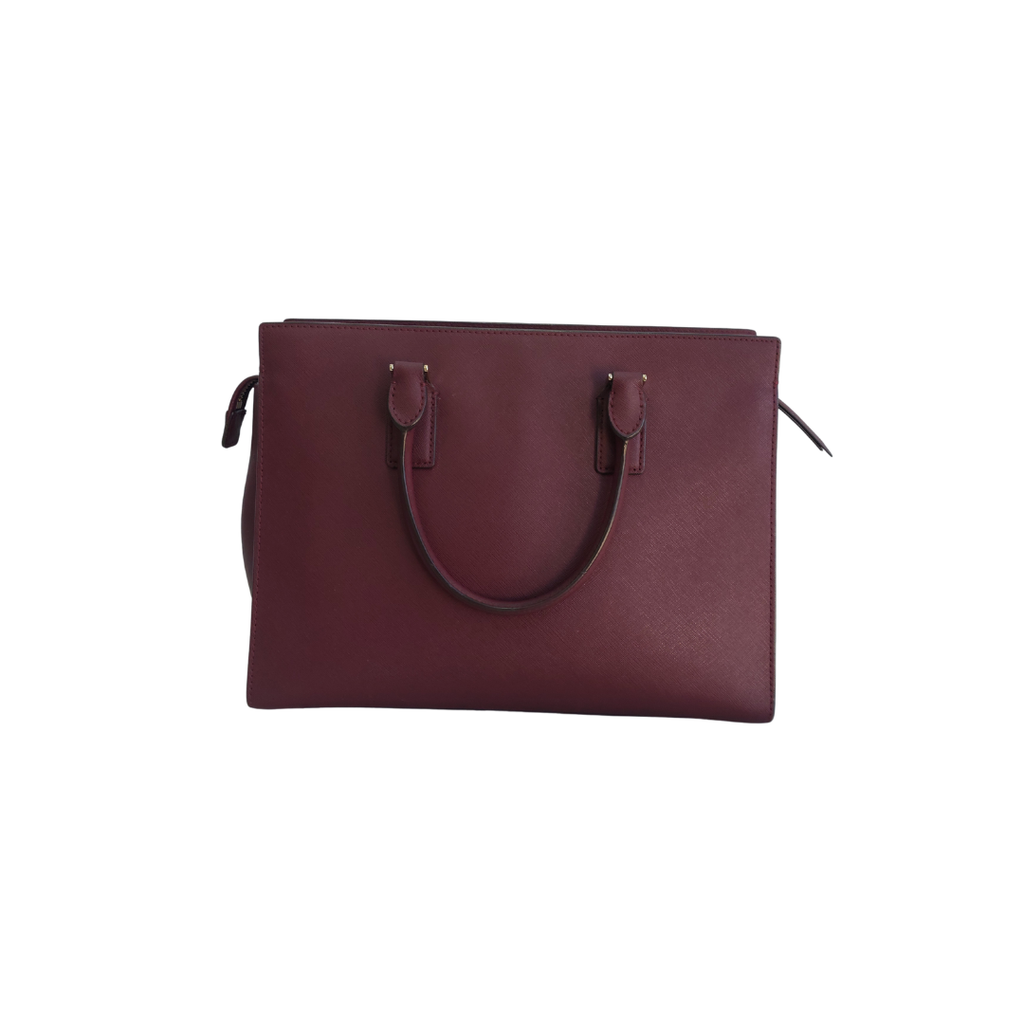 Kate Spade Cherrywood Cameron Leather Satchel Bag | Pre Loved |