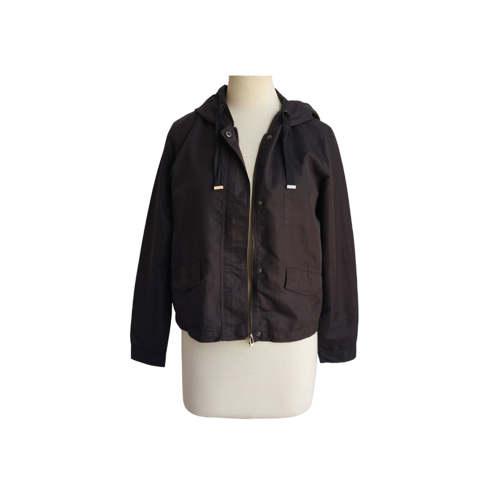 Only Black Hooded Zipper Jacket | Gently Used |