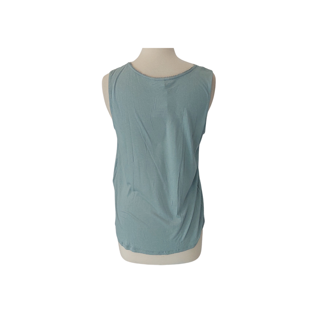 H&M Grey Sleeveless Lace Detail Top | Brand New |