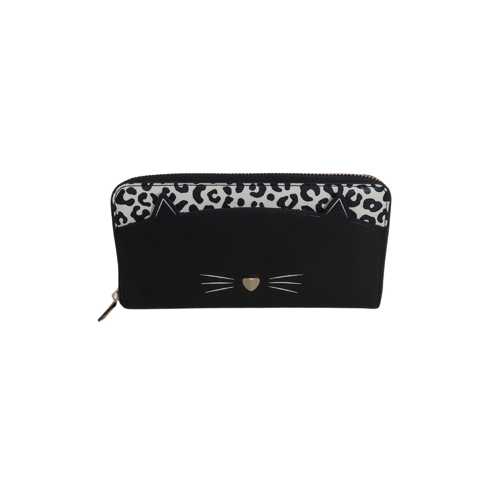 Kate Spade Black Leather Large Bifold Wallet | Gently Used |