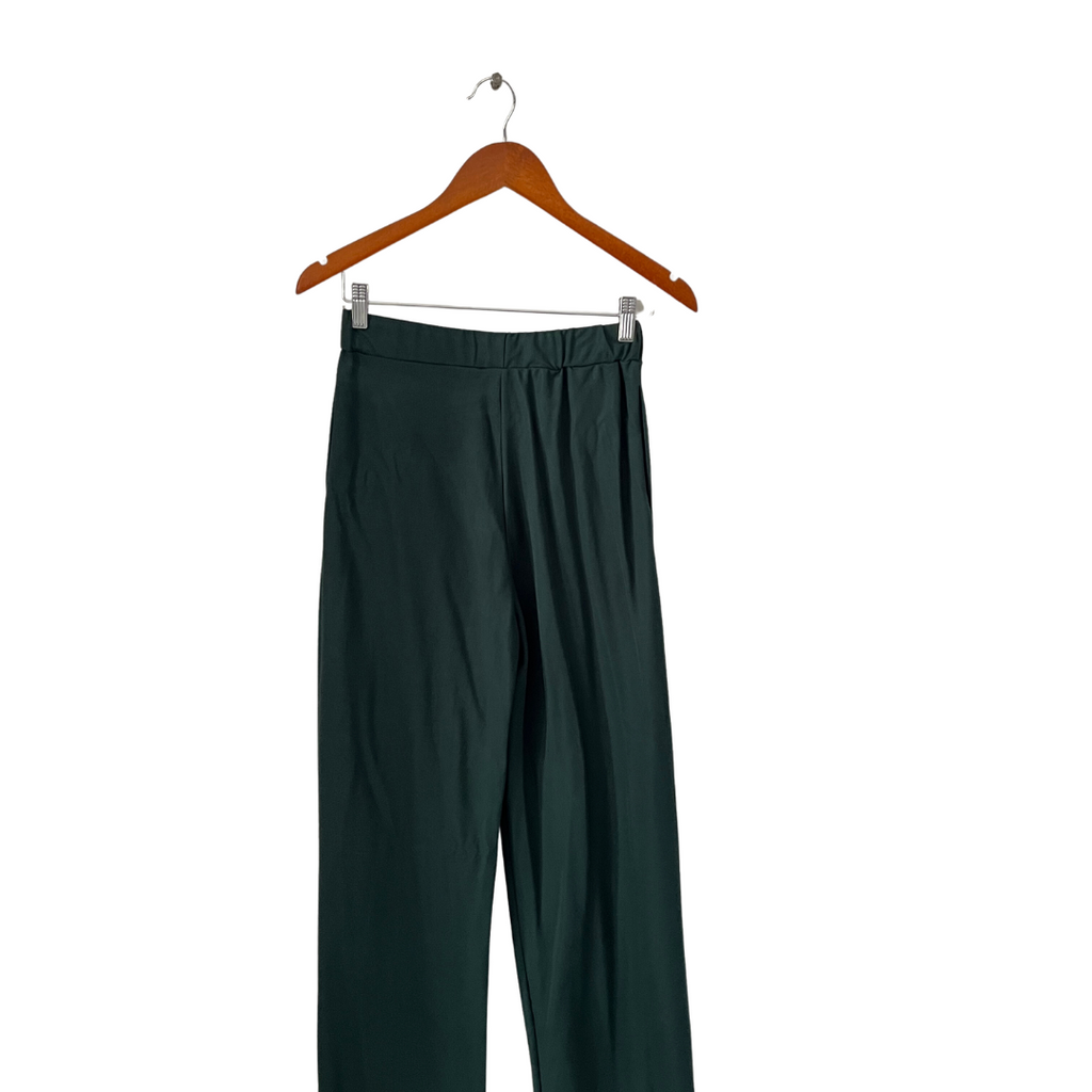 ZARA Emerald Green Wide-leg Pants | Brand New |