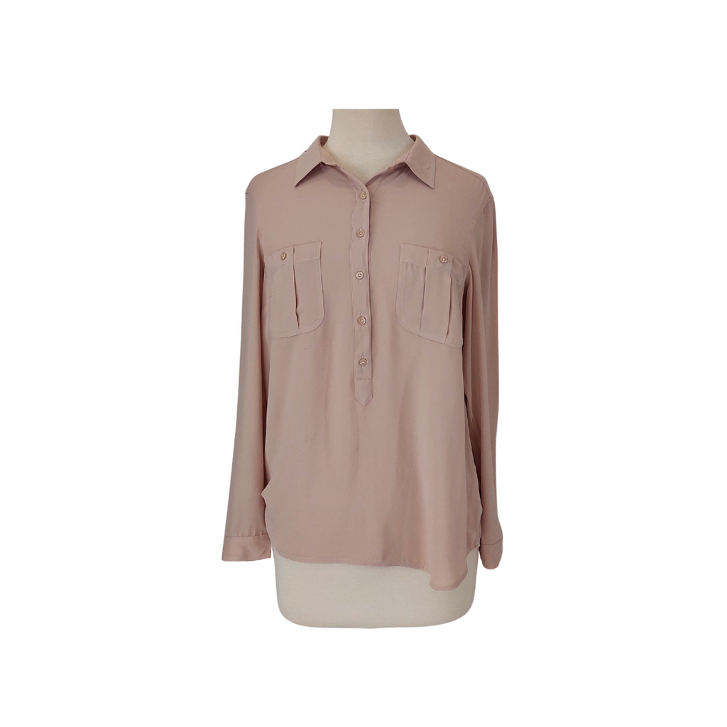 Loft Beige Front Button Top | Pre Loved |