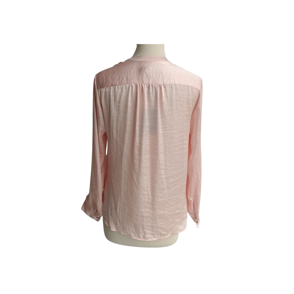 DKNY Pink Satin Pleat Detail Top | Brand New |