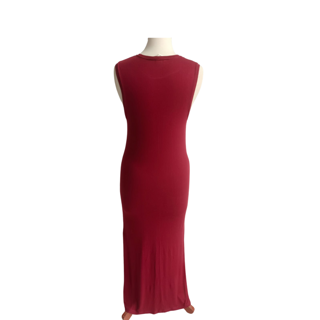 H&M Maroon Sleeveless Long Dress | Like New |