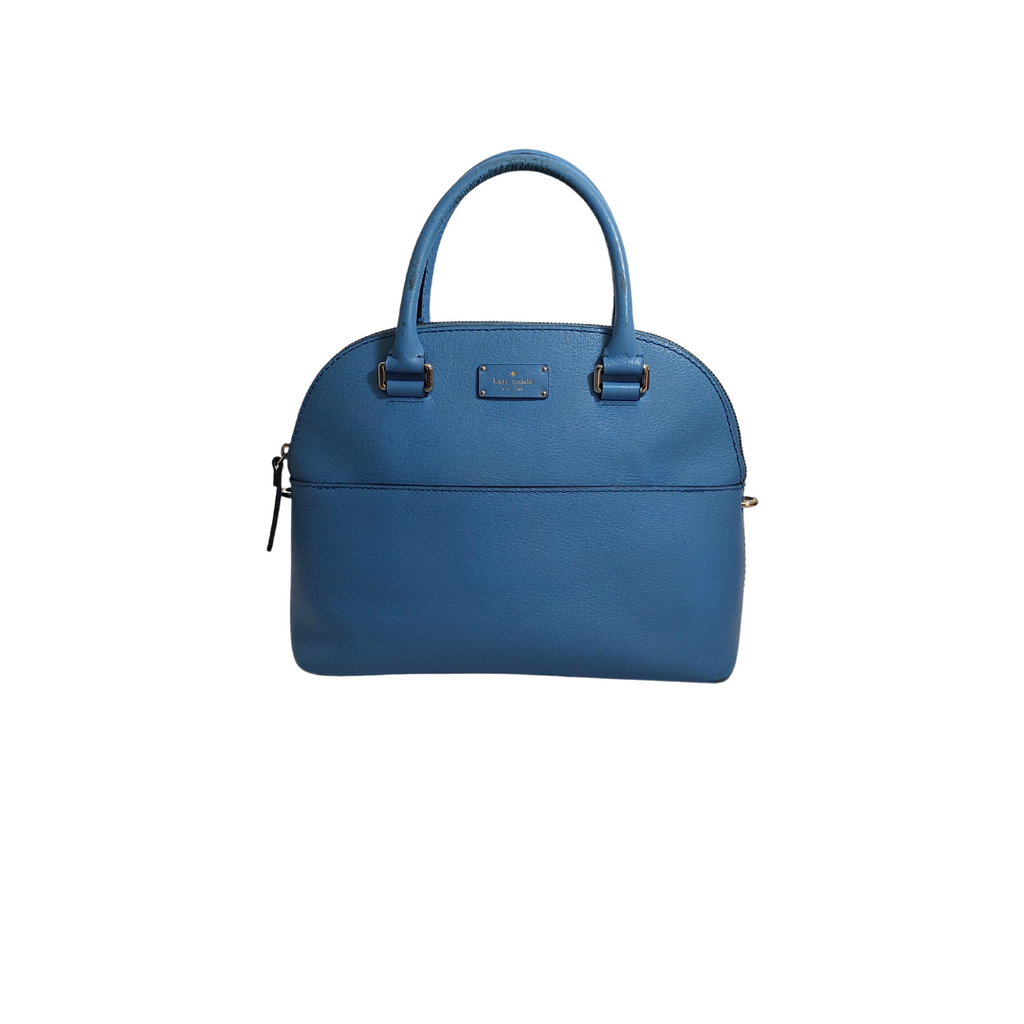 Kate Spade Blue Leather Dome Satchel | Pre Loved |