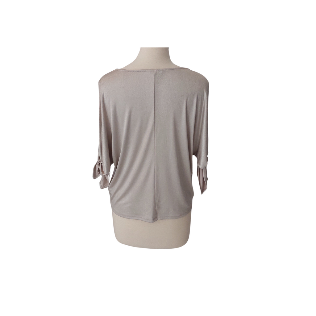 NEXT Silver Shimmery Knot-sleeves Top | Like New |