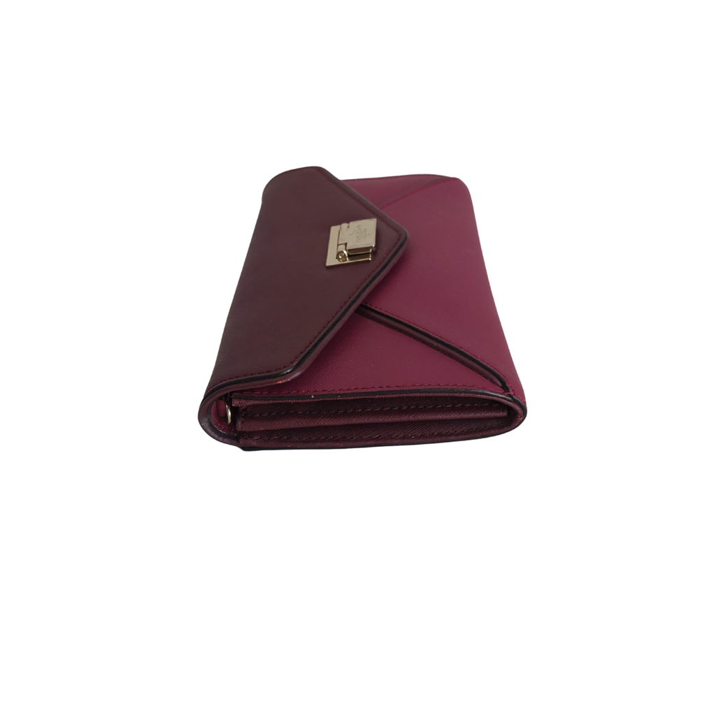 Kate Spade Burgundy Leather Wesley Place Natalie Crossbody Bag | Pre Loved |