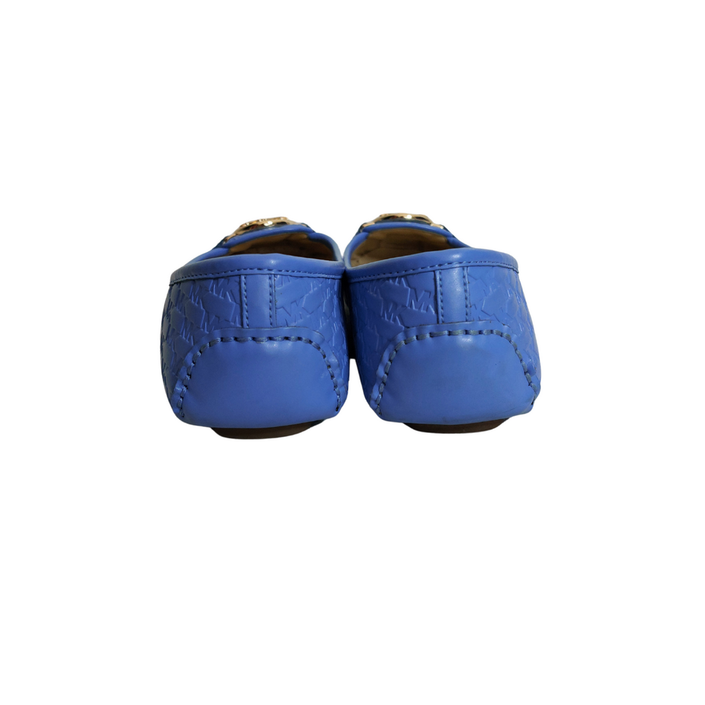 Michael Kors Blue Moccasin Faux Leather Fulton Loafers | Pre Loved |