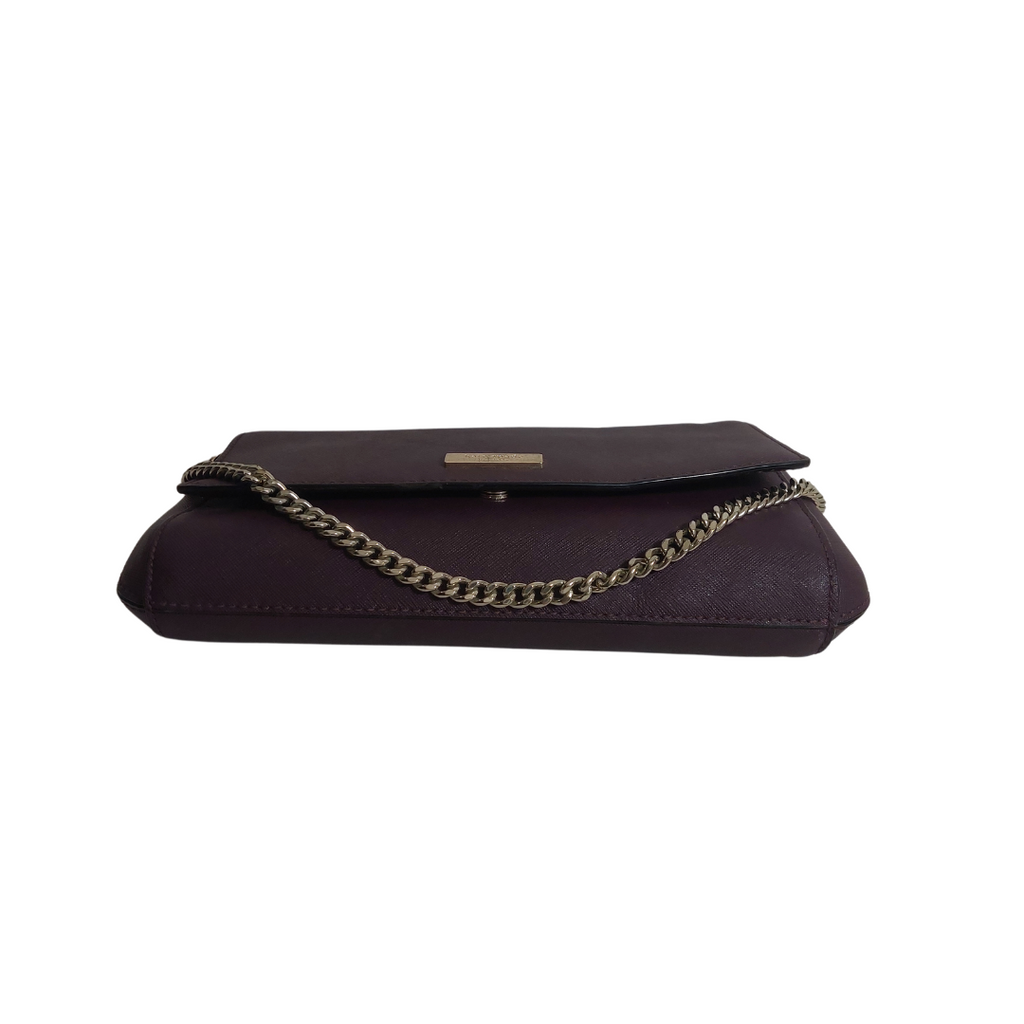 Kate Spade Purple Leather Shoulder Bag | Pre Loved |