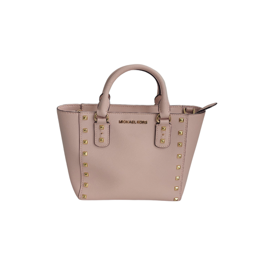 Michael Kors Light Pink Sandrine Stud Crossbody Bag | Pre Loved |