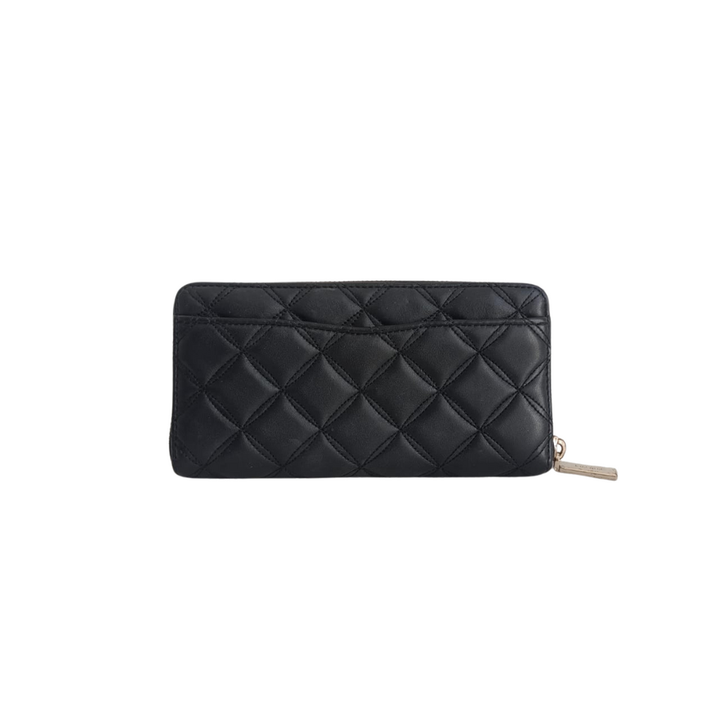 Kate Spade Black Quilted Leather Natalia Large Continental Wallet | Pre Loved |