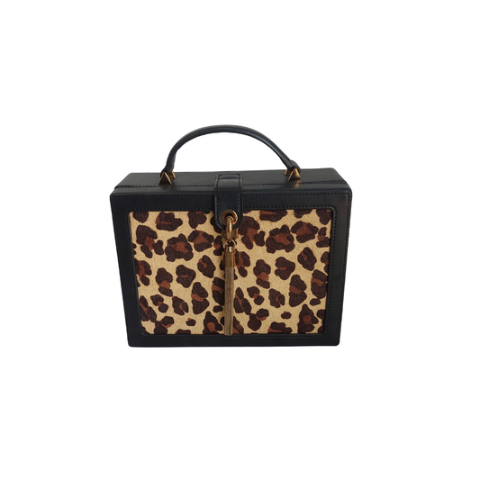 Charles & Keith Leopard Tassel Box Bag | Pre Loved |