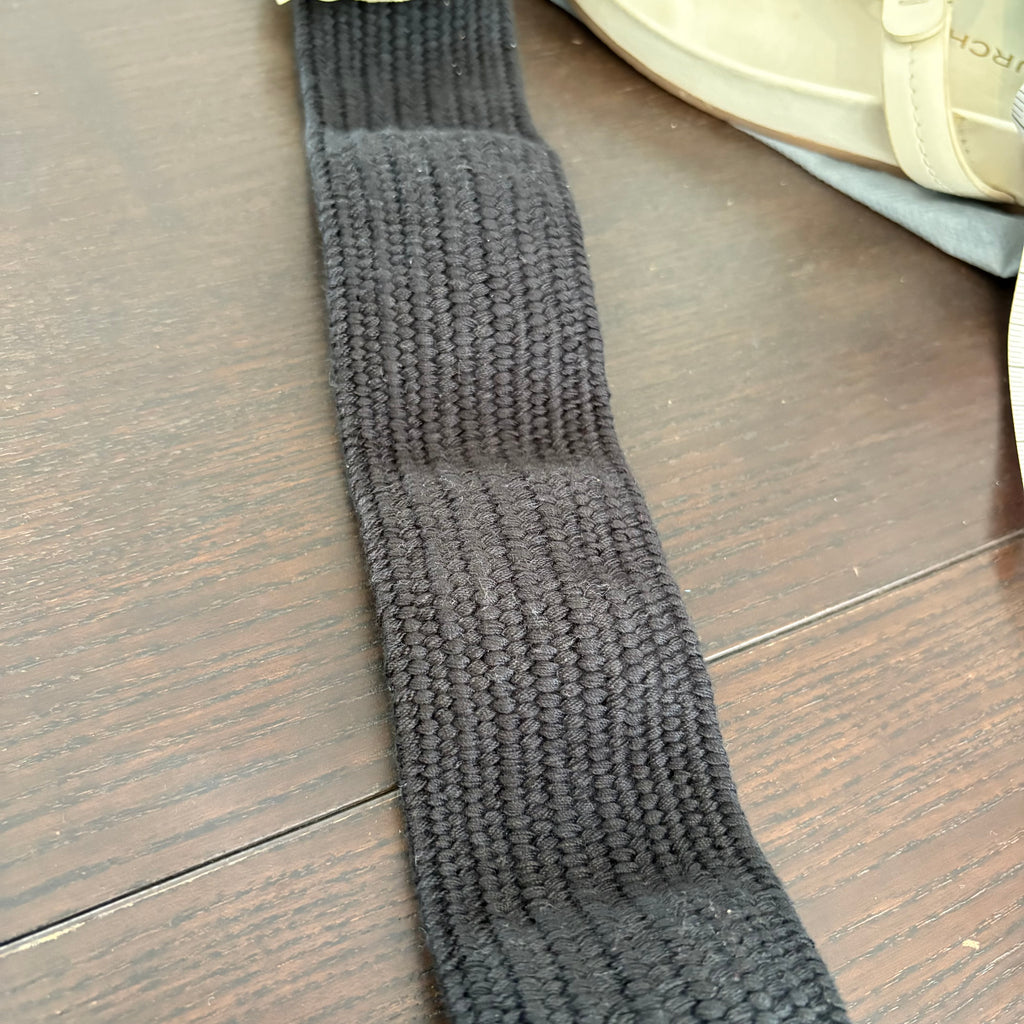 ZARA Black Floral Raffia Belt | Gently Used |