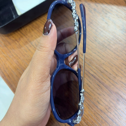 Coach Navy Gradient Oversized Square Sunglasses | Gently Used |