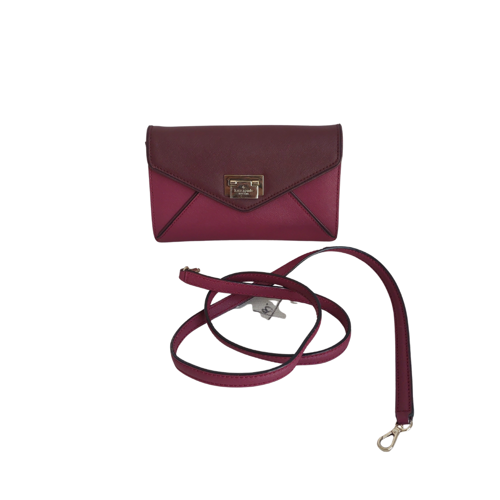Kate Spade Burgundy Leather Wesley Place Natalie Crossbody Bag | Pre Loved |