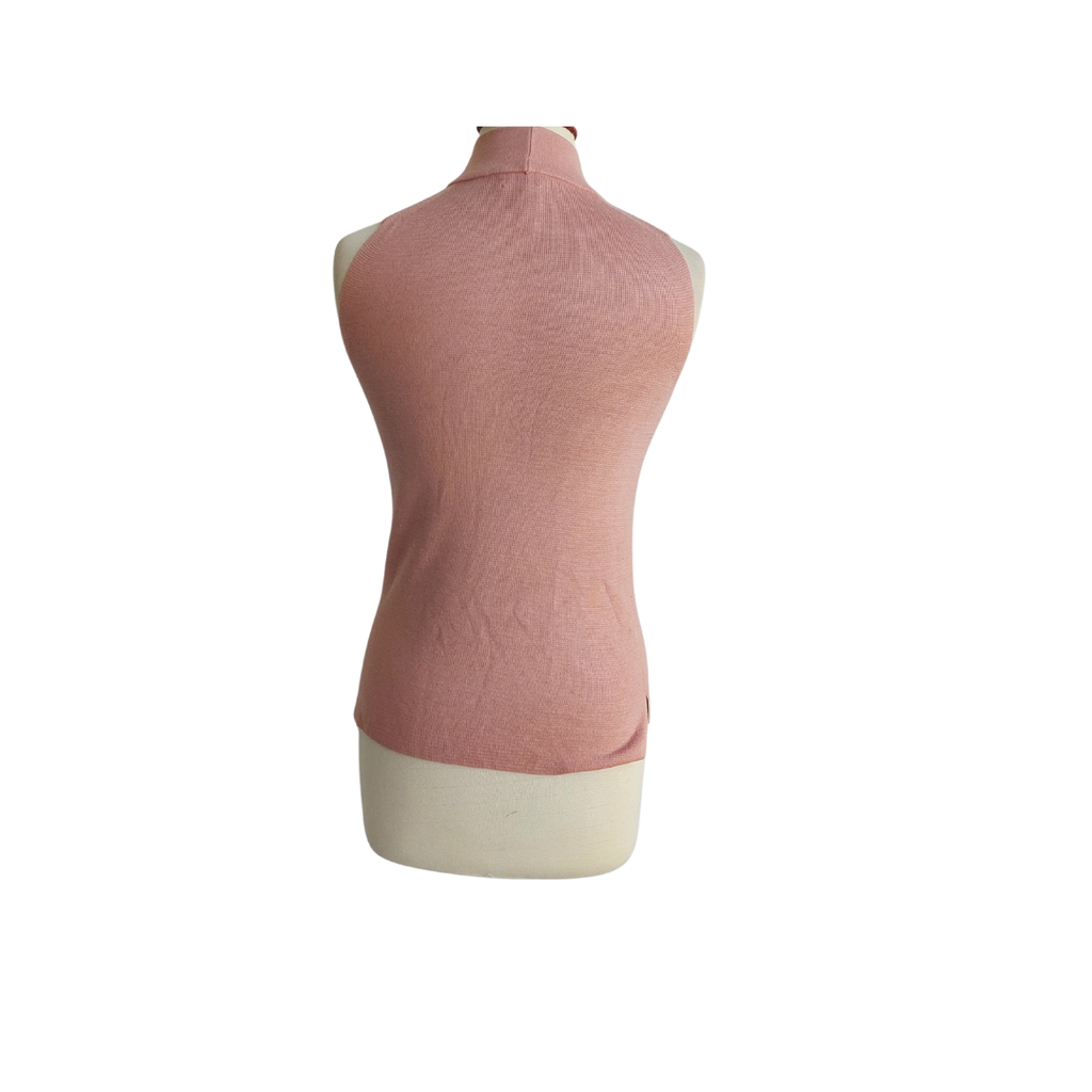 Banana Republic Light Pink Mock Neck Sleeveless Long Top | Pre Loved |