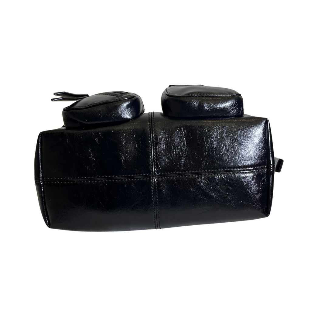 Charles & Keith Noir Thora Multi-Pocket Crossbody Bag | Like New |