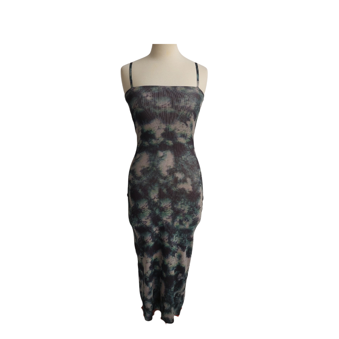 ZARA Green Tie & Dye Sleeveless Midi Dress | Brand new | | Secret Stash ZARA Green Tie & Dye Sleeveless Midi Dress | Brand new | | Secret Stash