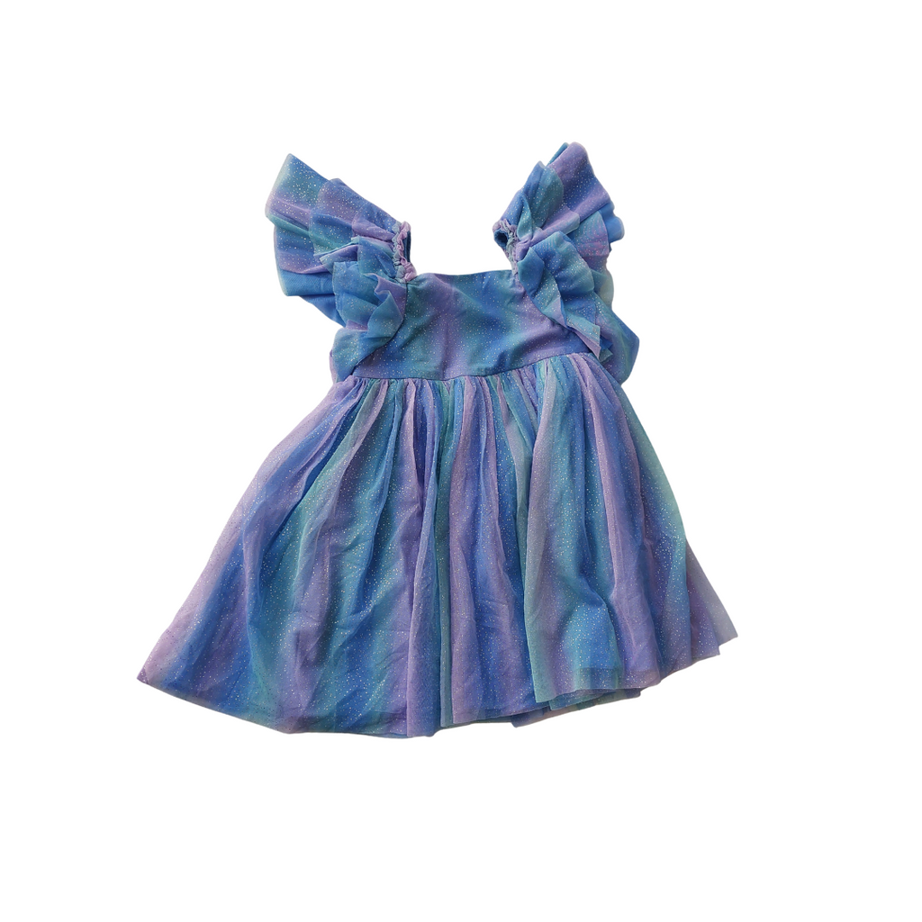Next Blue & Purple Glitter Frock | Brand New |