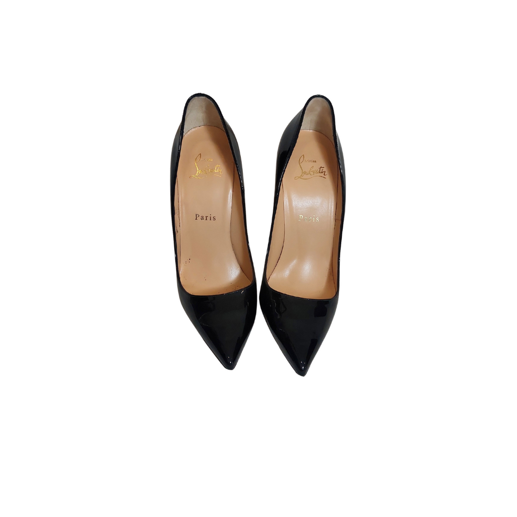 Christian Louboutin Black Patent Calf Leather 'So Kate' Stiletto Pumps | Pre Loved |
