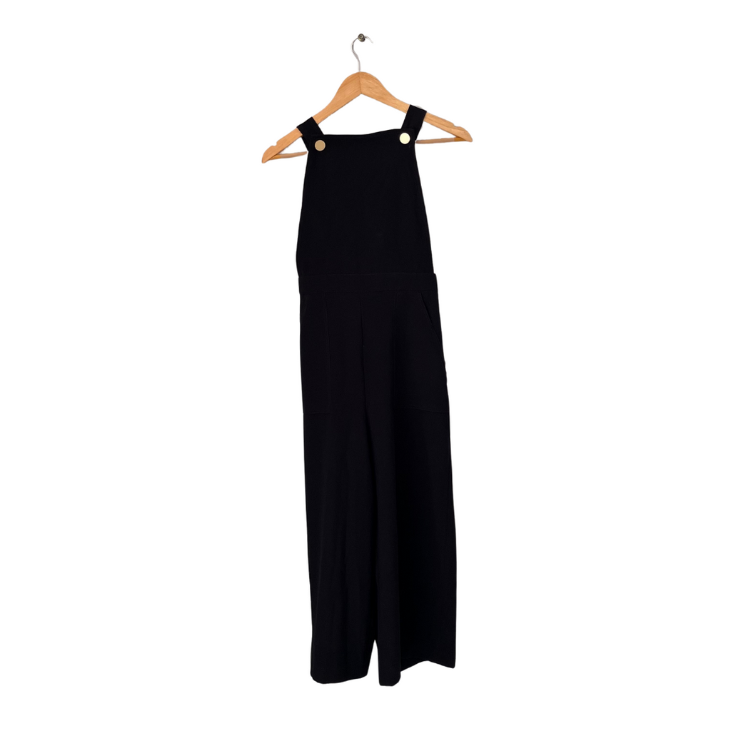 Zara Black Gold Button Overalls | Pre Loved |