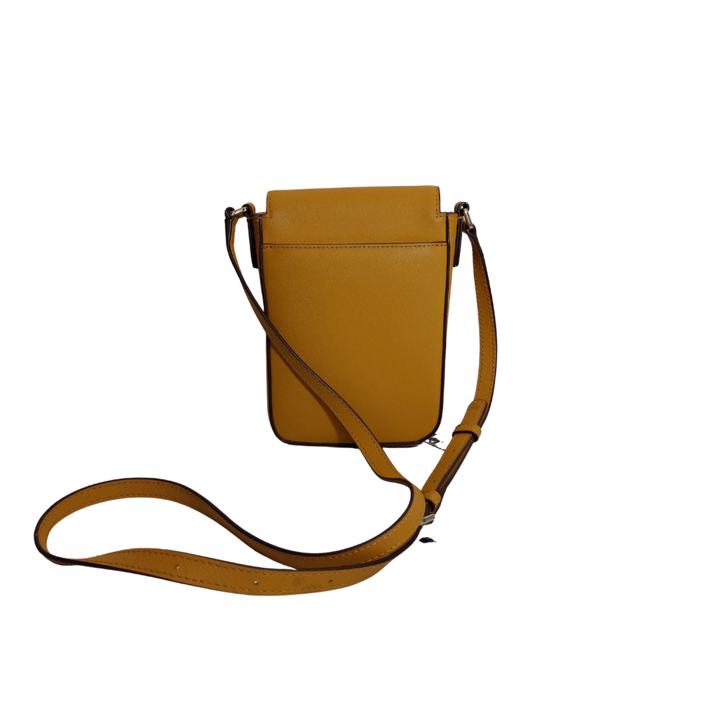 DKNY Mustard Leather Crossbody Bag | Gently Used |