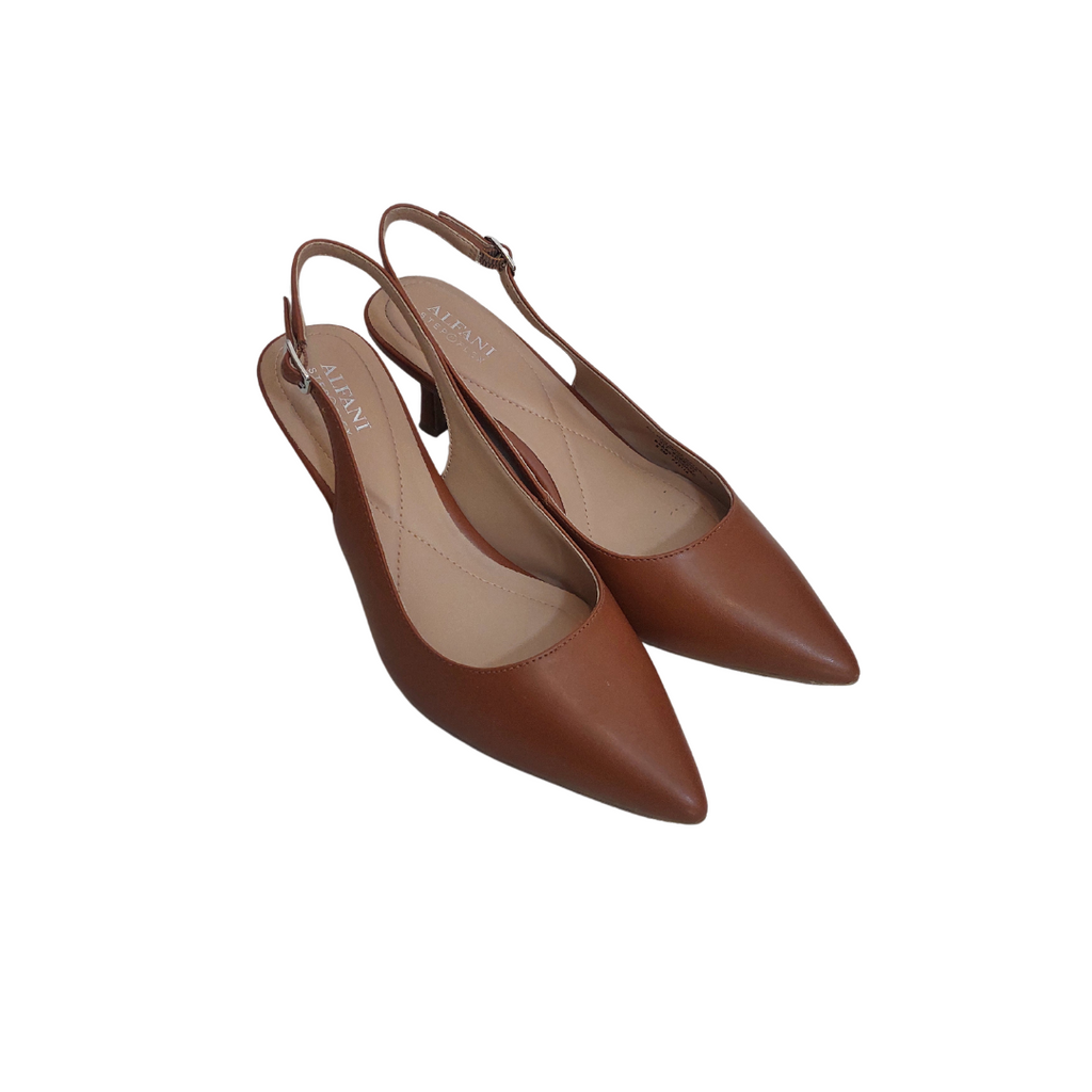 Alfani Tan Pointed Slingback Heels | Gently Used |