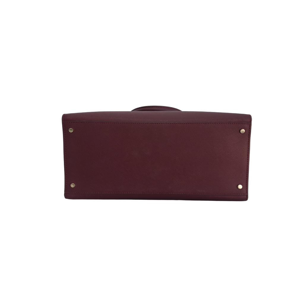 Kate Spade Cherrywood Cameron Leather Satchel Bag | Pre Loved |