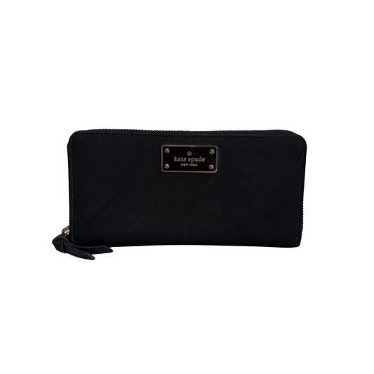 Kate Spade Black Nylon Continental Wallet | Pre Loved |