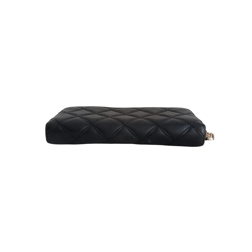Kate Spade Black Quilted Leather Natalia Large Continental Wallet | Pre Loved |