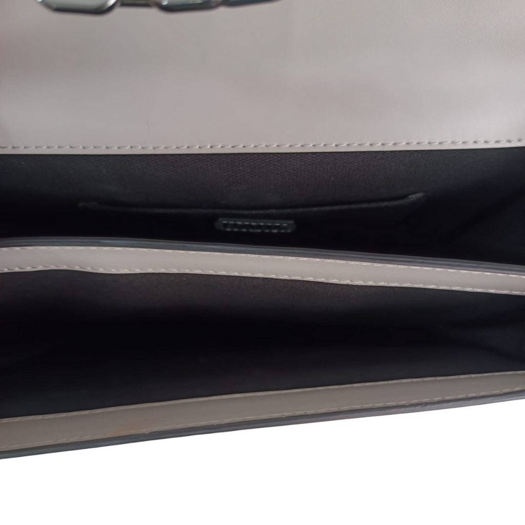Karl Lagerfeld Grey Leather K/Karl Seven Medium Shoulder Bag | Pre Loved |