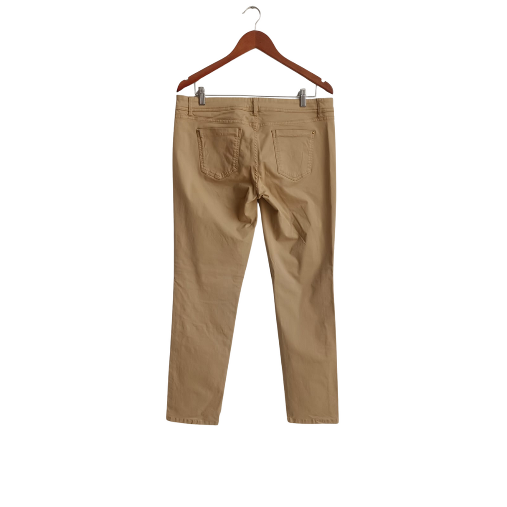 Massimo Dutti Khaki Straight Leg Pants | Pre Loved |