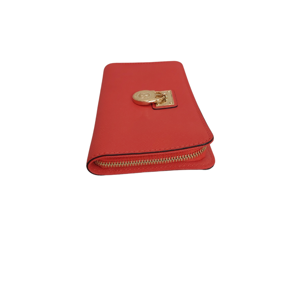 Michael Kors Red Leather Hamilton Wallet | Pre Loved |