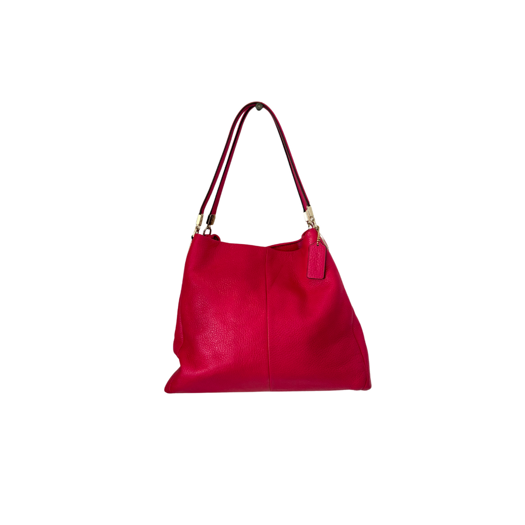 Coach Bag Ruby Pink Madison Leather Small Phoebe Shoulder Bag | Pre Loved |