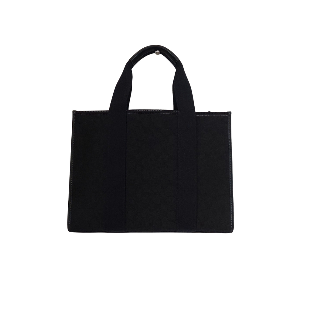 Coach Black Smith Signature Jacquard Tote Bag | Gently Used |