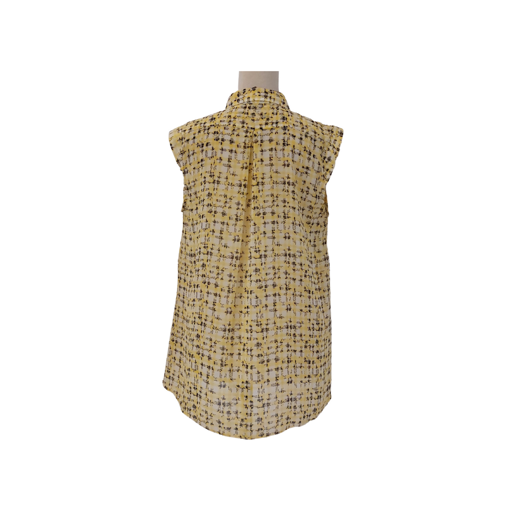 Dorothy Perkins Yellow Floral Sleeveless Top | Like New |