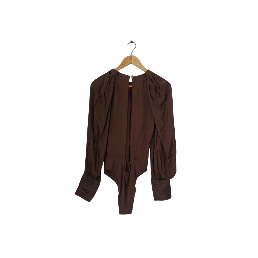 ZARA Brown Open Black Playsuit | Brand New |