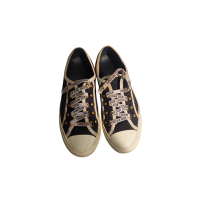 Christian Dior Walk'n'Dior Black & White Canvas Sneakers | Pre Loved |