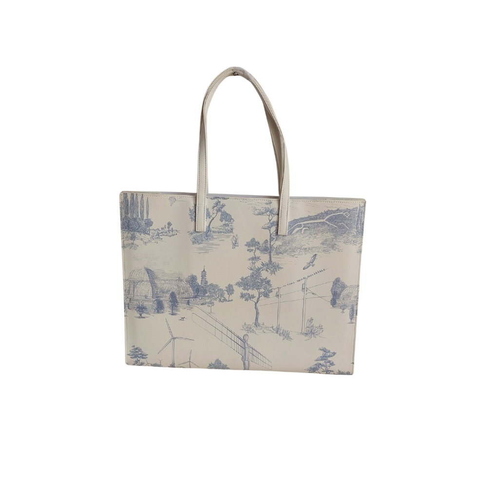 Ted Baker White & Blue New Romantic East West Icon Tote Bag | Brand New |