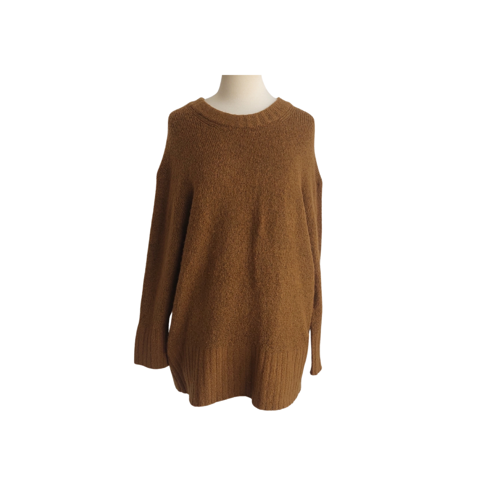 ZARA Brown Oversized Knit Sweater | Gently Used |