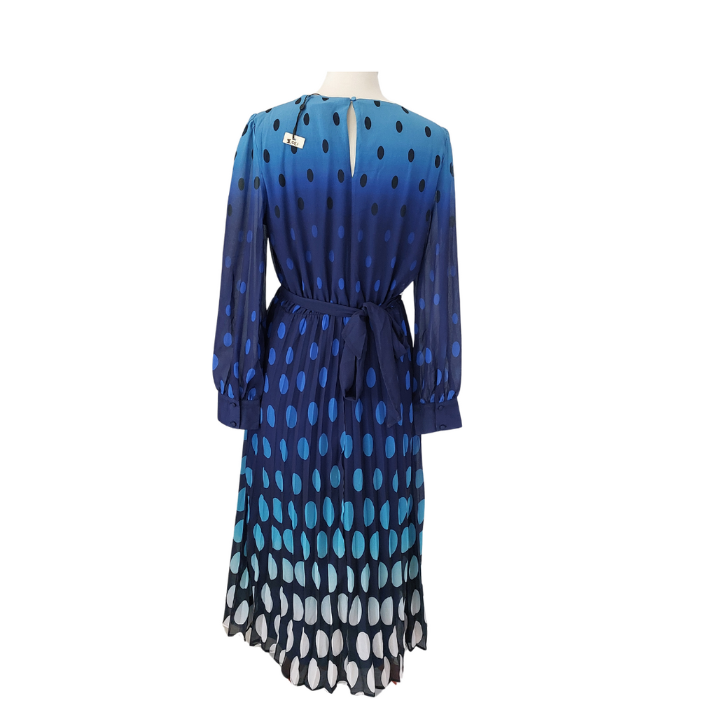 Love & Roses Blue Ombre Pleated Maxi Dress | Brand New |
