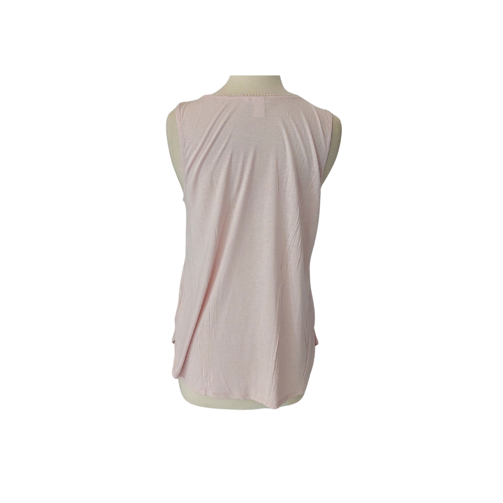 H&M Light Pink Sleeveless Lace Detail Top | Gently Used |