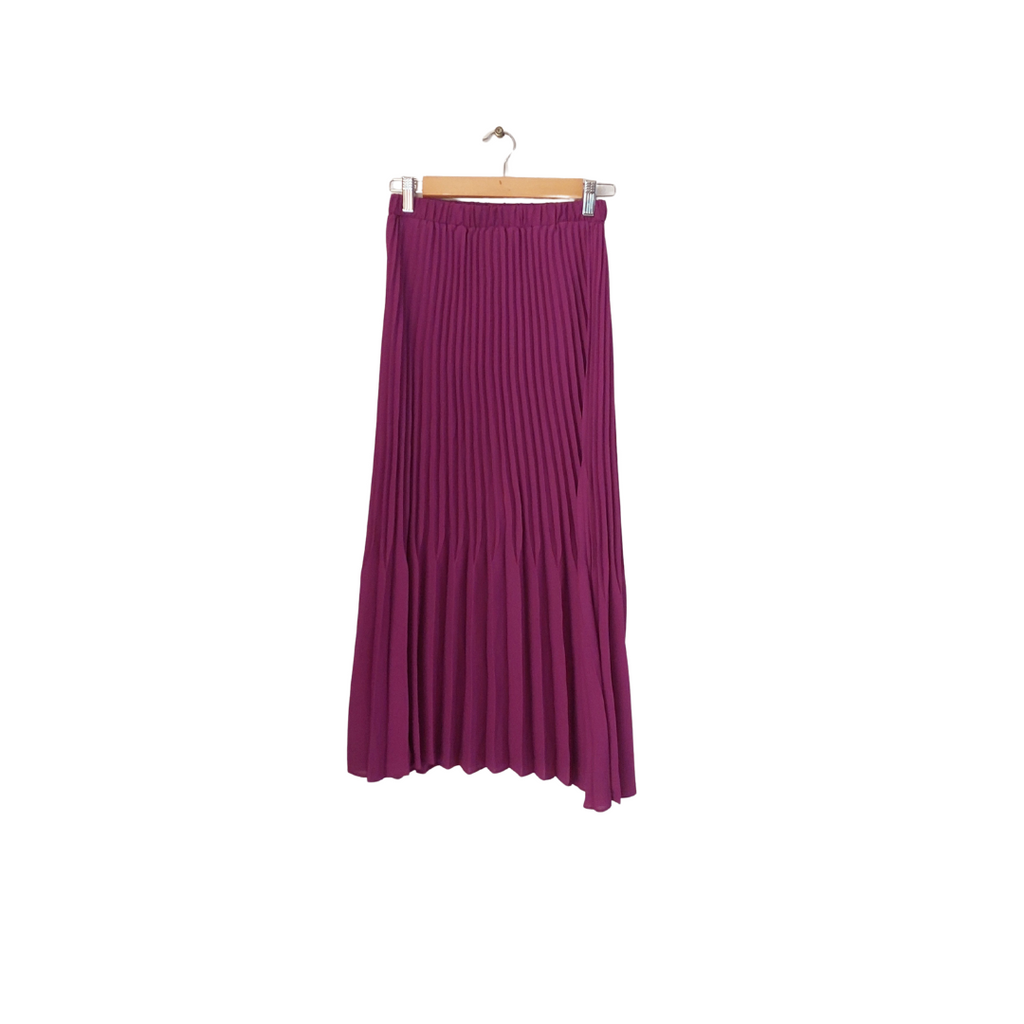 Zara Purple Pleated Skirt | Brand New |