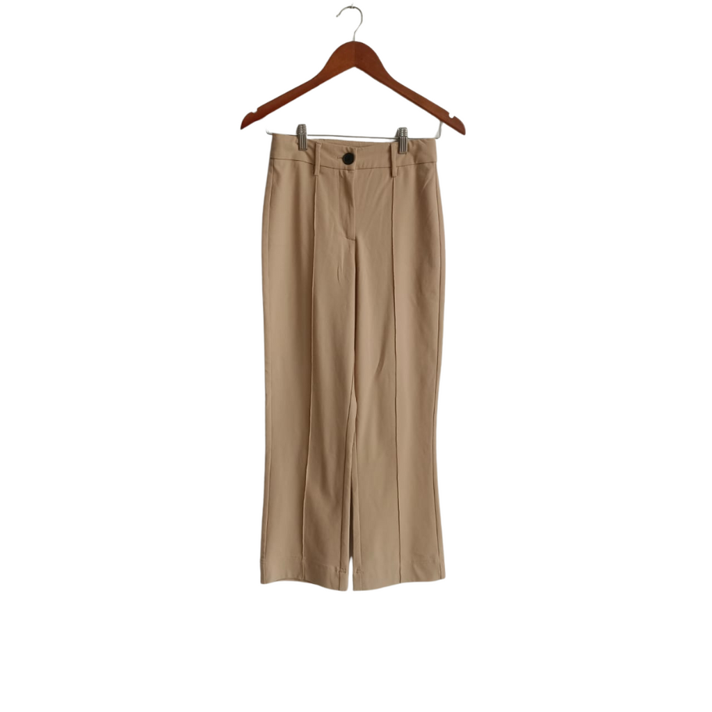 Bershka Beige Straight Leg Pants | Gently Used |