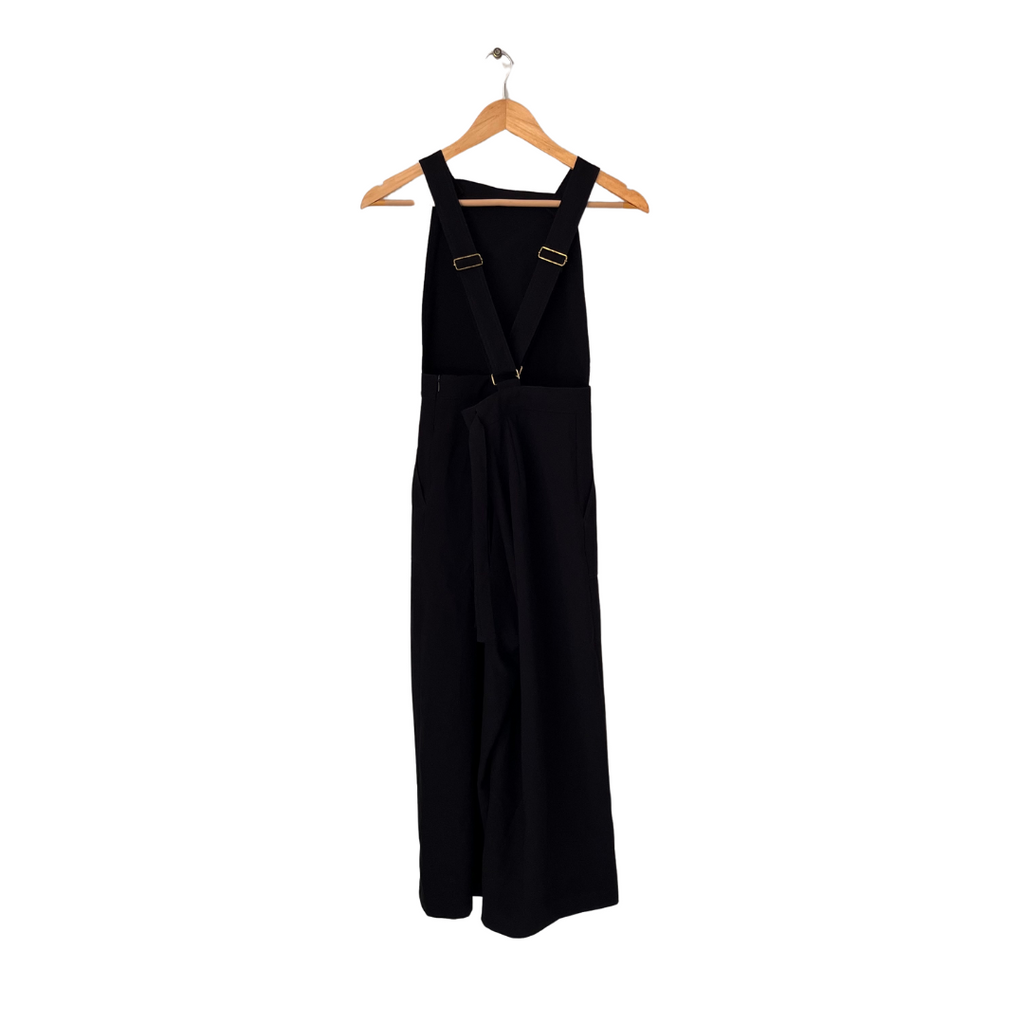 Zara Black Gold Button Overalls | Pre Loved |