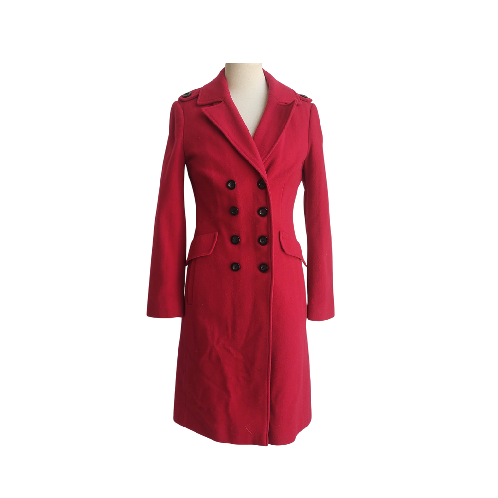 M&S Red Dual Button Detail Coat | Gently Used |